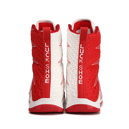 Men's Boxing Shoes Red/ White LS308