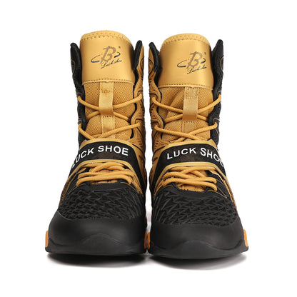 Men's Boxing Shoes Black/ Gold LS308