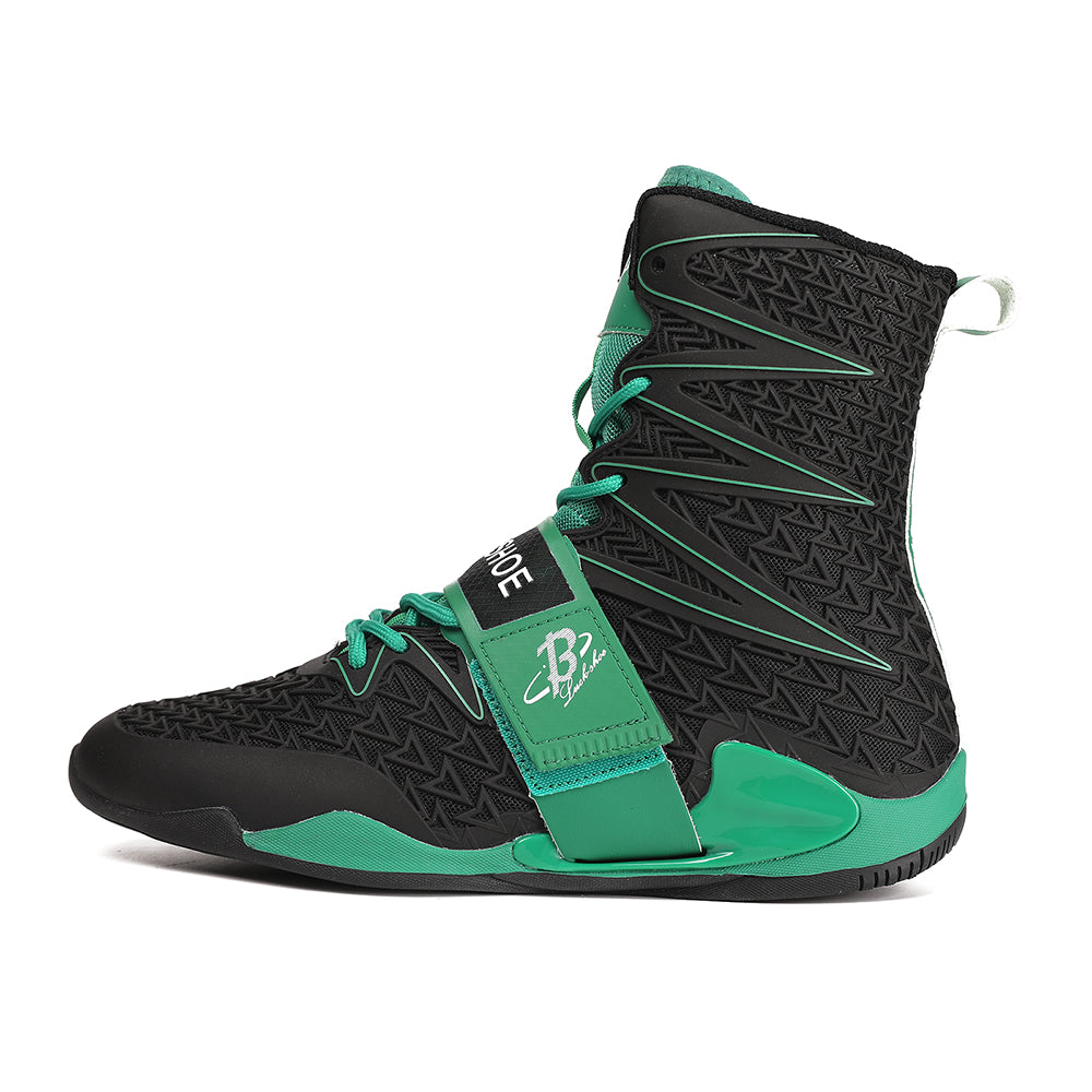 Men's Boxing Shoes Black/ Green LS308