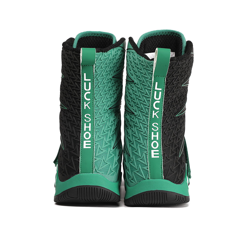 Men's Boxing Shoes Black/ Green LS308