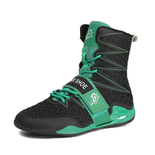 Men's Boxing Shoes Black/ Green LS308