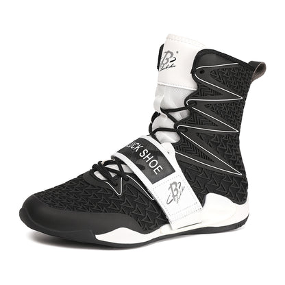 Men's Boxing Shoes Black/ White LS308