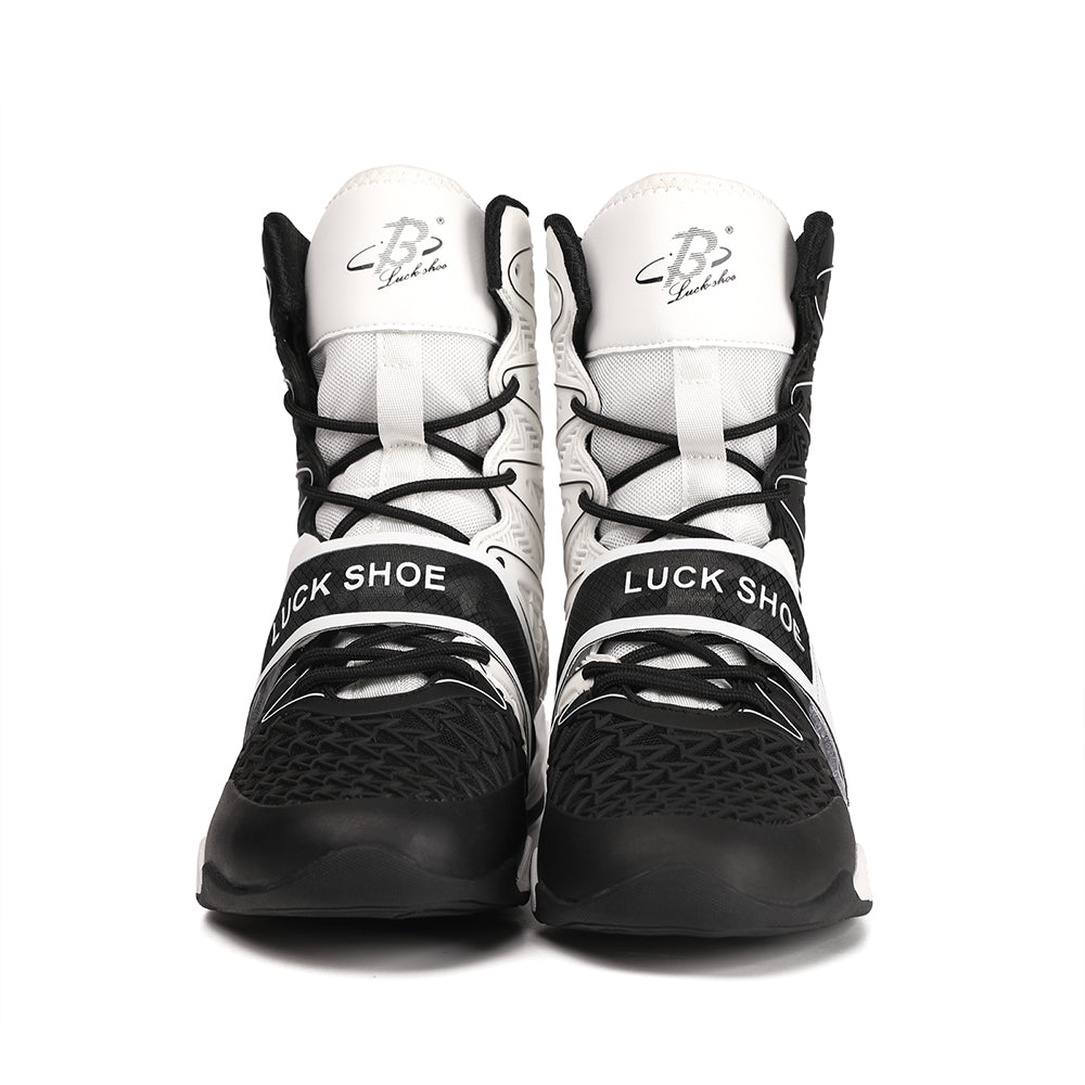 Men's Boxing Shoes Black/ White LS308