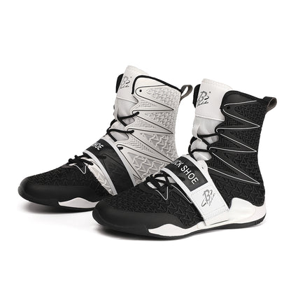 Men's Boxing Shoes Black/ White LS308