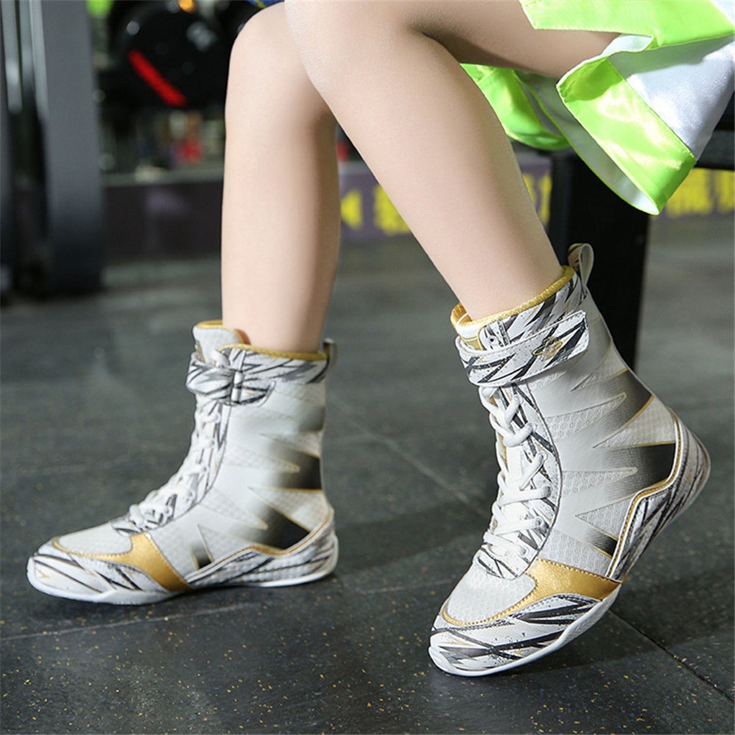 Boxing Shoes for Kids White LS-218